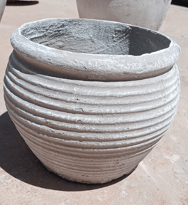 Cement Flower Pot (22cm H x 27cm W) - JarS