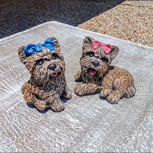 Yorkie garden ornament