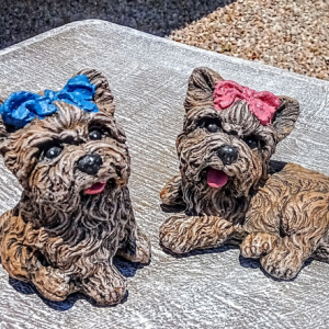 Yorkie garden ornament