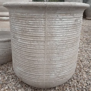 Round Side Striped Pot